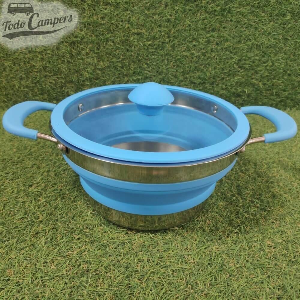 Olla plegable azul de 1,8 litros 4/6