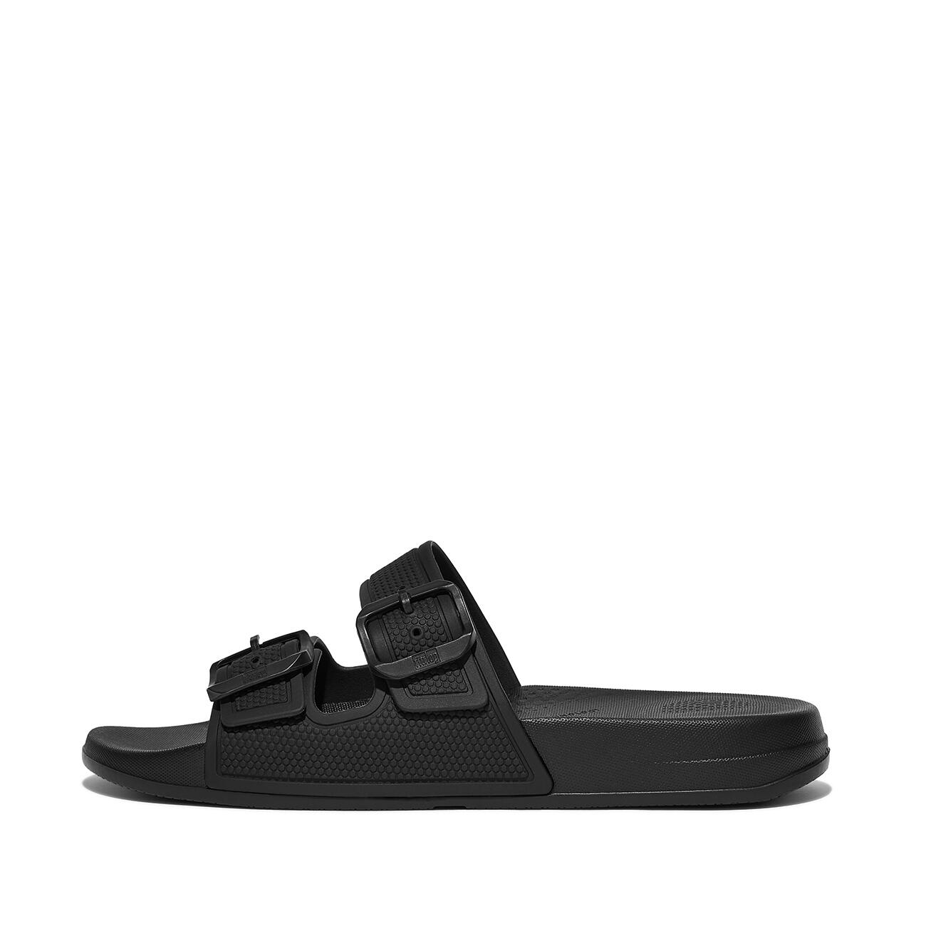 FITFLOP FitFlop Iqushion Two-Bar Buckle Slides  GEHEEL ZWART 37 3/7
