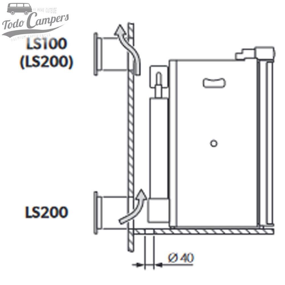 Rejilla de ventilación con tapa de invierno para frigoríficos camper LS 200 7/7