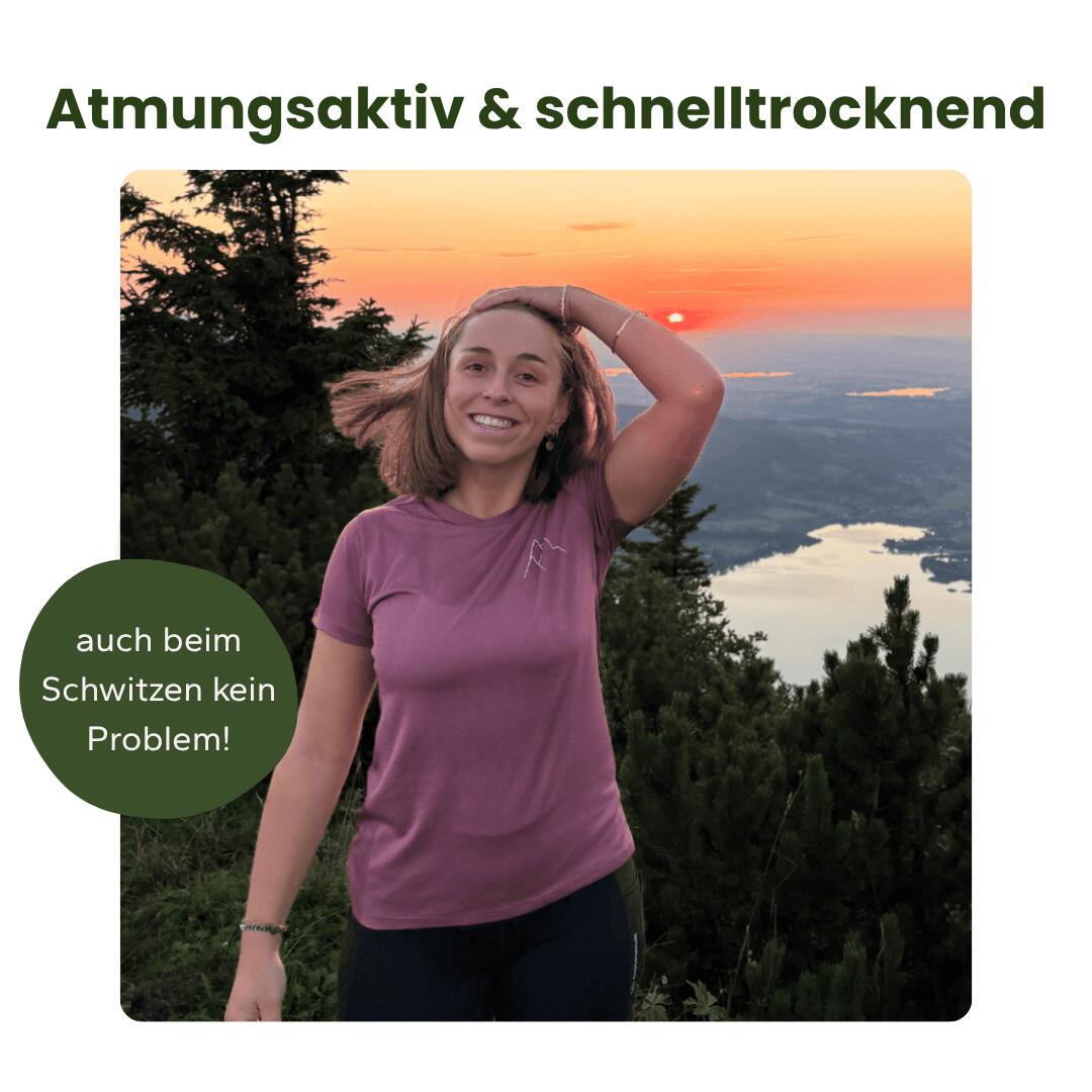 Sportshirt Damen „Bergsehnsucht“ Mintgrün 2/5