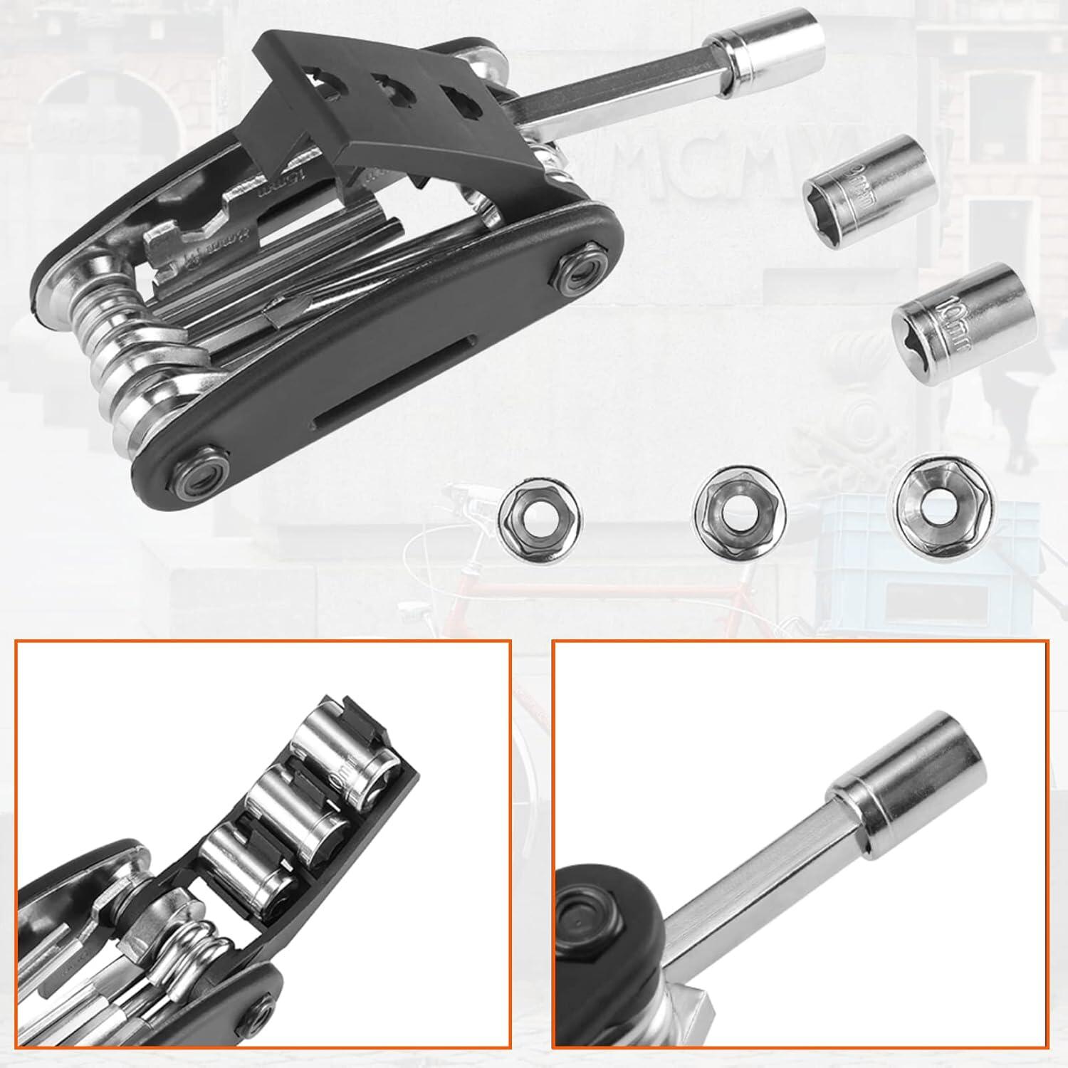 ROCKBROS 16-in-1 Fahrrad-Multitool, funktionales Faltwerkzeug zur Reparatur 4/5