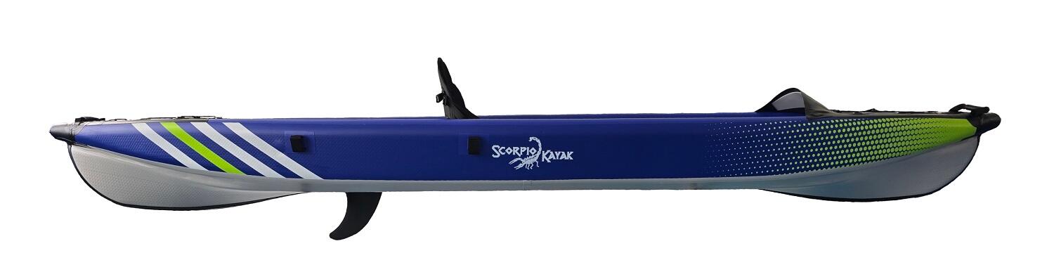 Kajak jednoosobowy pompowany do pływania Scorpio DS 385 New zestaw dropstich 4/7