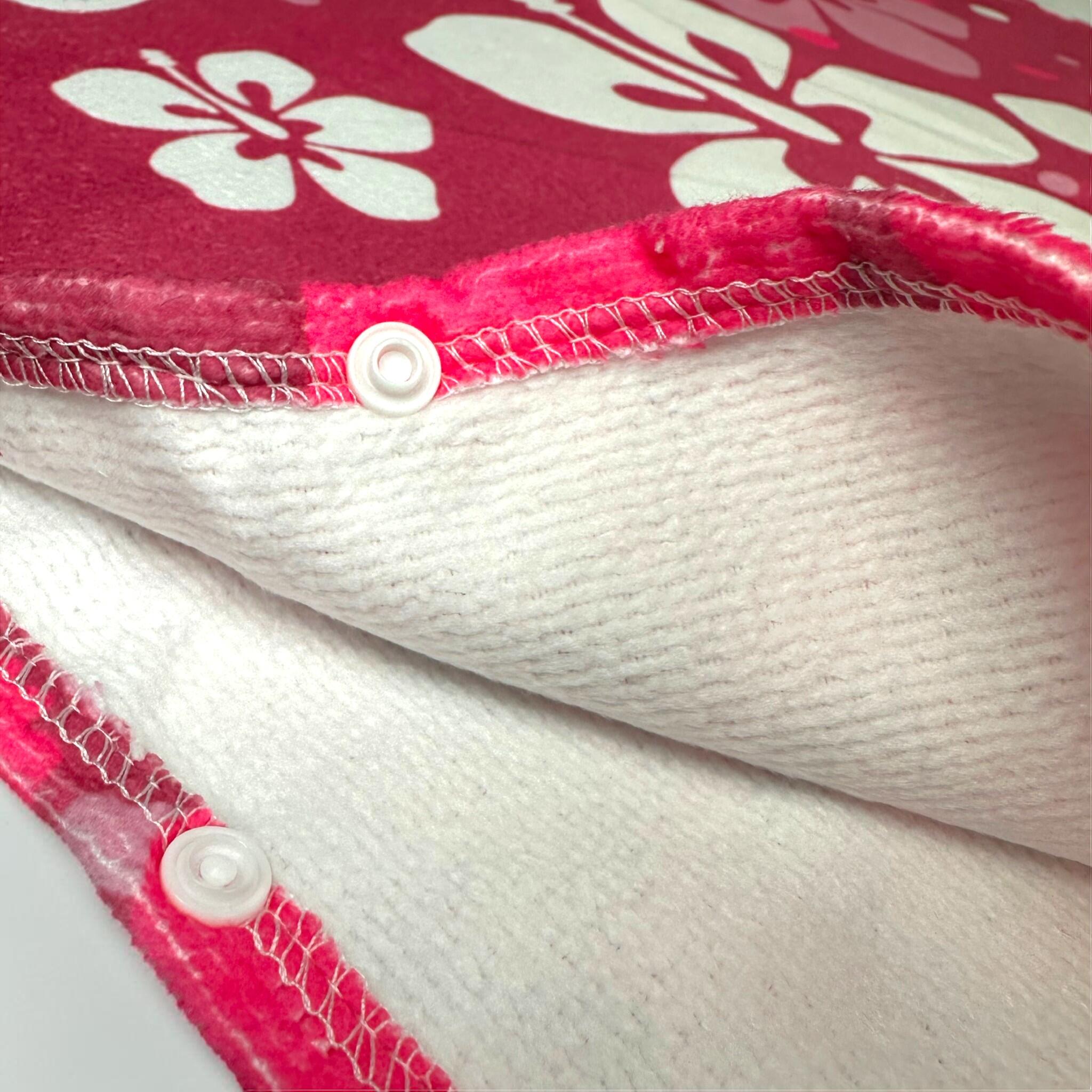 Kinder Surfen Handtuch-Poncho Mikrofaser Pink Hibiscus 6/6