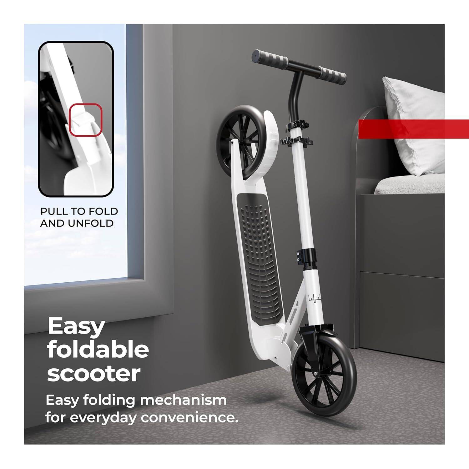 Lifelong Kick Scooter with Adjustable Height|Aluminium Frame -  3