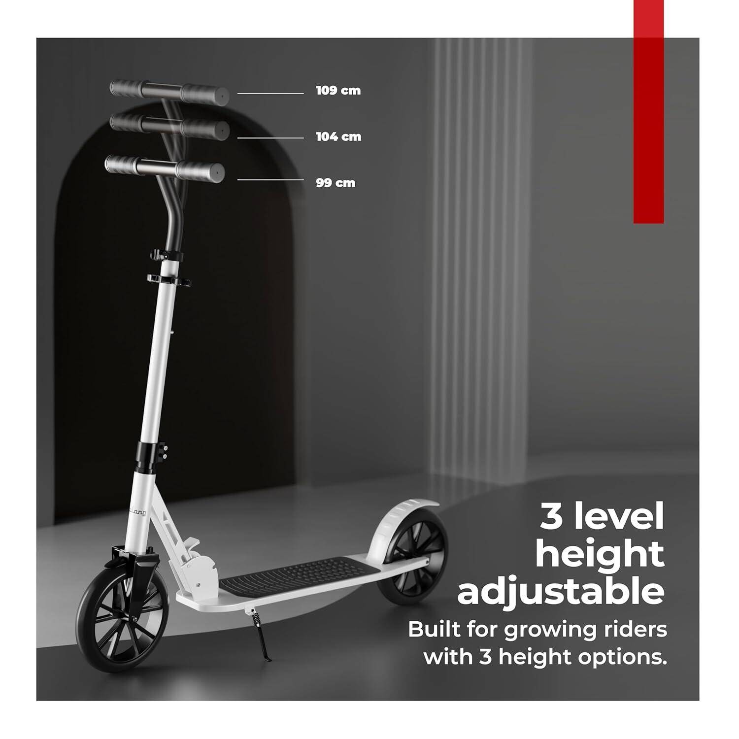 Lifelong Kick Scooter with Adjustable Height|Aluminium Frame -  2