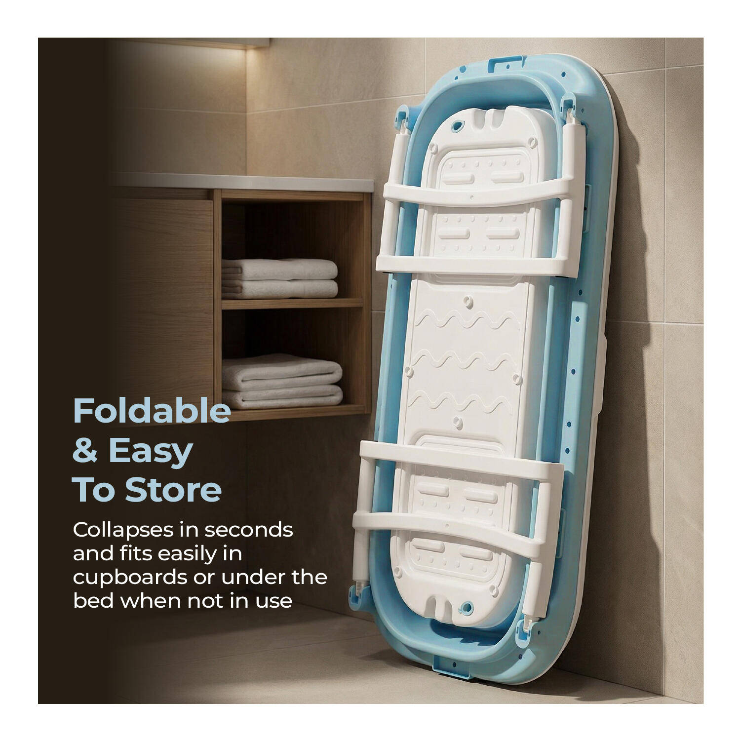 Lifelong Bath Tub for Adults with a soft headrest, massage rollers, and a temperature sensor for safe, comfortable bathing. Durable and easy to drain, it’s ideal for hot or cold water at home. -  5