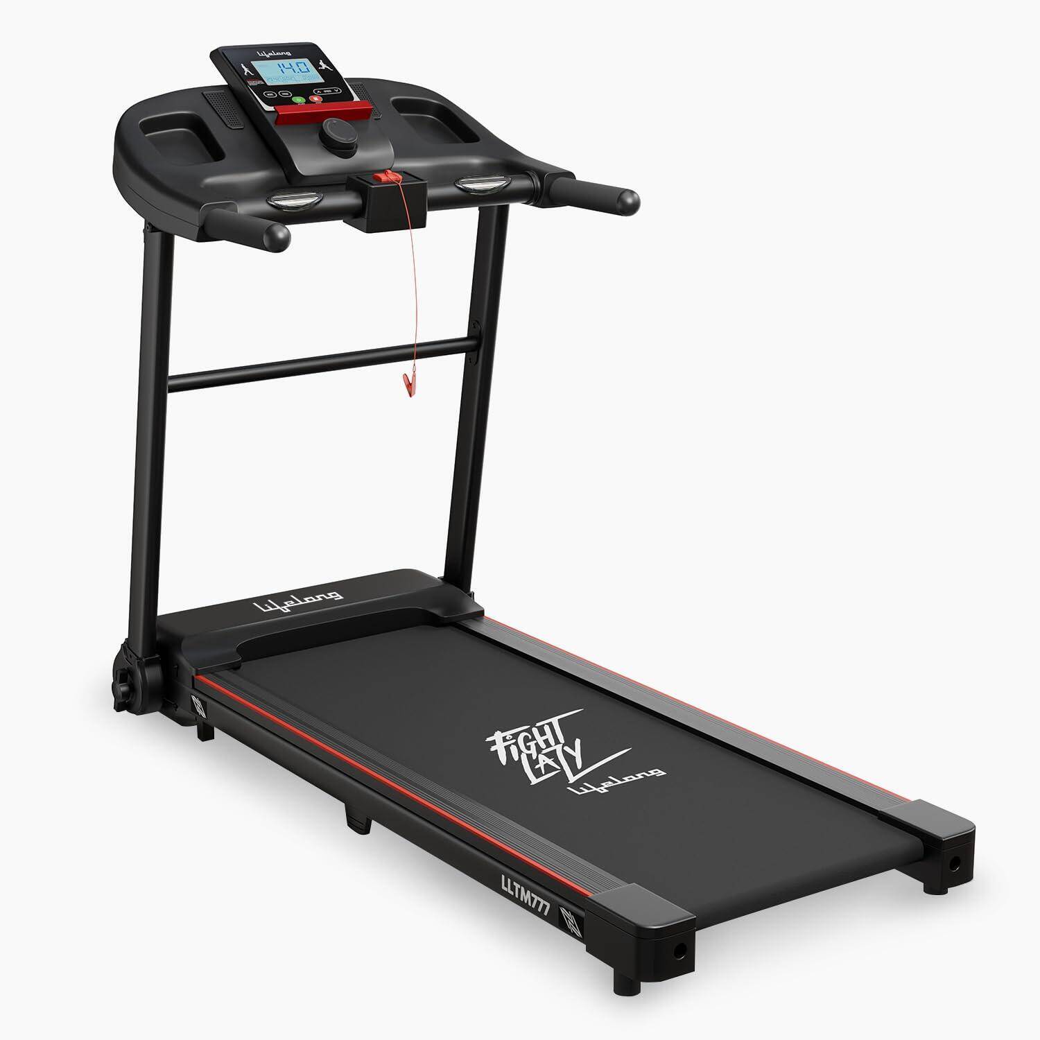 Lifelong Motorized Treadmill for Home - 2.5HP Peak Motor Speed 14km/hr with Bluetooth Speaker, 12 Preset Workouts - Cardio Equipment for Home Gym - Max Weight Capacity 110kg (LLTM777) -  1