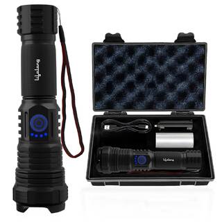 Lifelong Rechargeable High Power Torch Light | 3000 Lumens, XHP90 Emergency Flash Light for Night| 5000 mAh | IP55 Dust ; Waterproof |Adjustable Focus Zoom ; Wide Beam for Camping, Trekking ; Outdoor