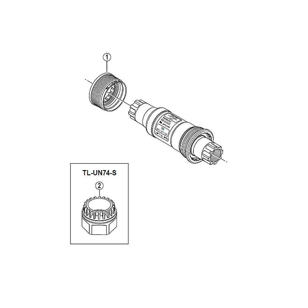 Shimano Octalink BBES25 121Mm Silber Tretlager 2/3