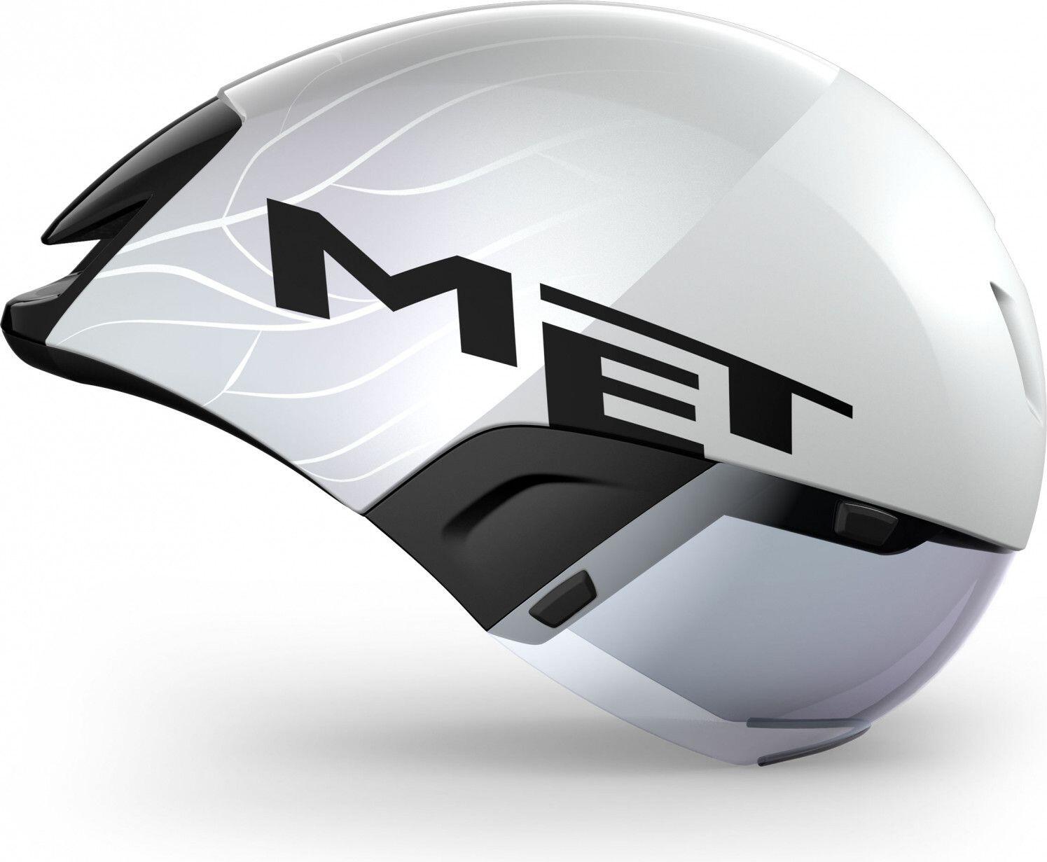 MET Codatronca Casco Bianco Argento Opaco Lucido 3/4
