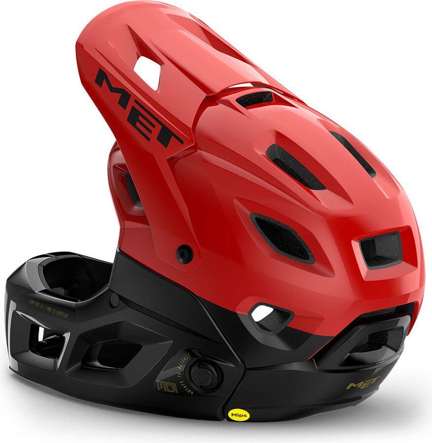 Helm mit abnehmbarem Kinnschutz Met Parachute MCR Mips Rot/Schwarz 4/6