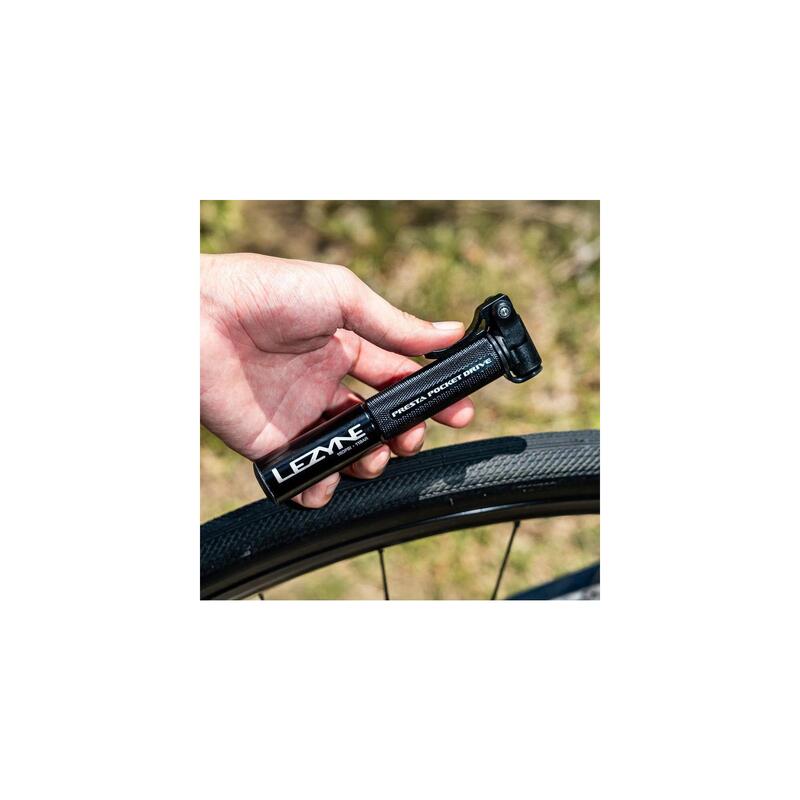 Lezyne Presta Pocket Drive Black 145 — pompă manuală Presta 160 psi