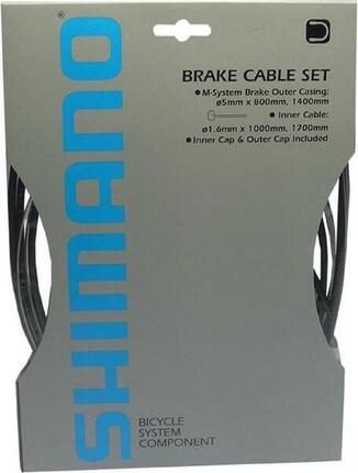 SHIMANO Bremszug-Set Road/MTB Stahl Bremszug-Set - für Rennrad und MTB V-Brak...