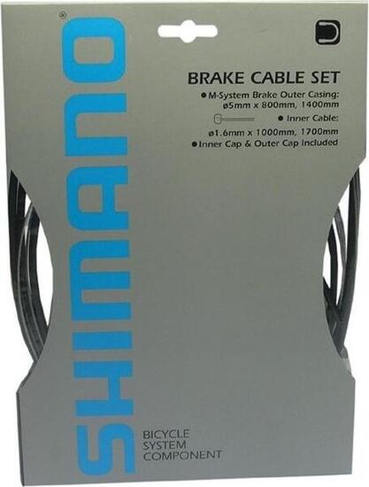 SHIMANO Bremszug-Set Road/MTB Stahl Bremszug-Set - für Rennrad und MTB V-Brak...