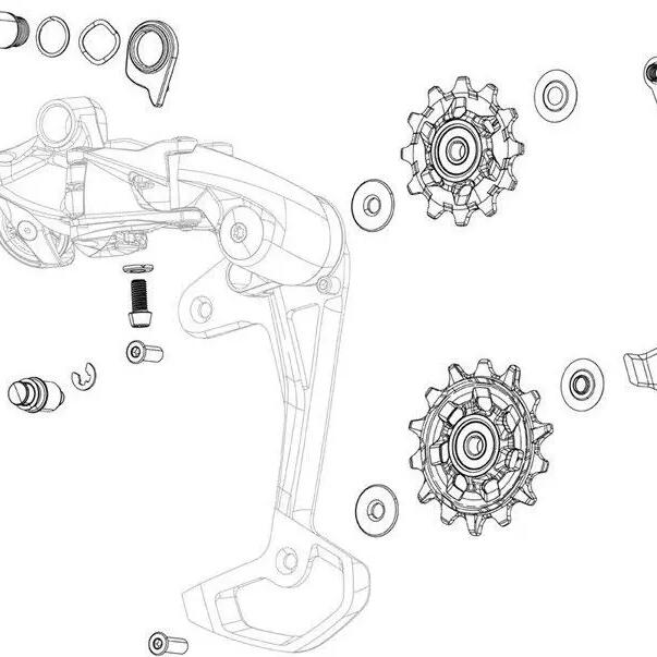 Sram Rear Derailleur Ceramic Pulley Red AXS E1