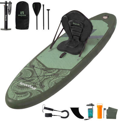 Sup board allround compact - met zitje - 300cm - max 100kg - beginners - groen