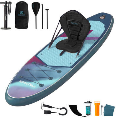 Sup board allround compact - met zitje - 300cm - max 100kg - beginners - paars
