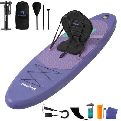 Sup board allround compact - met zitje - 300cm - max 100kg - beginners - paars