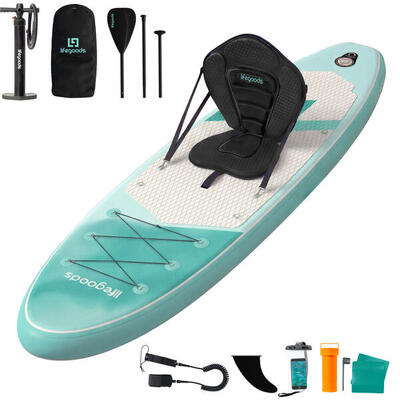 Sup board allround compact - met zitje - 300cm - max 100kg - beginners - groen
