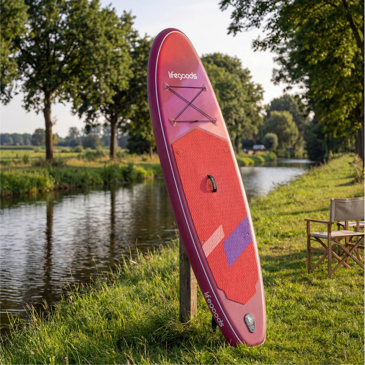 SUP Board Allround Compact - met zitje - 300cm - max 100kg - beginners - Rood 6/7