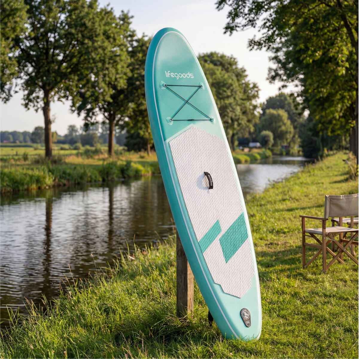 SUP Board Allround Compact - met zitje - 300cm - max 100kg - beginners - Groen 6/7