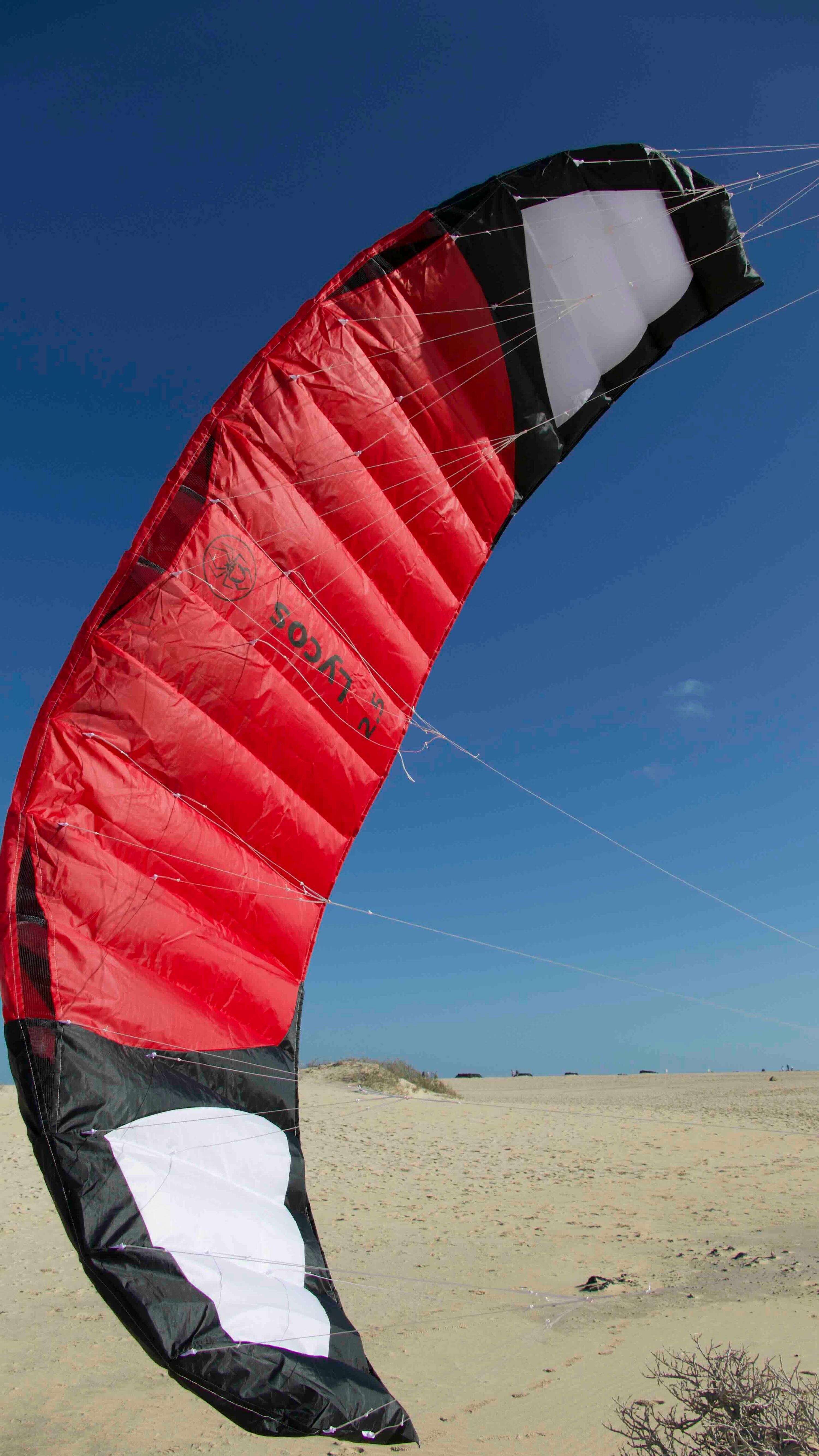Voiles de traction Spiderkites Lycos 2.5 PS 10060 Rouge 250 x 66 cm 3/7