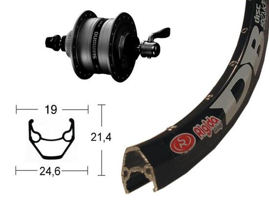 Laufrad|Vorderrad 28 Zoll DH-3D37 Centerlock schwarz Schnellspanner 36-Loch R...