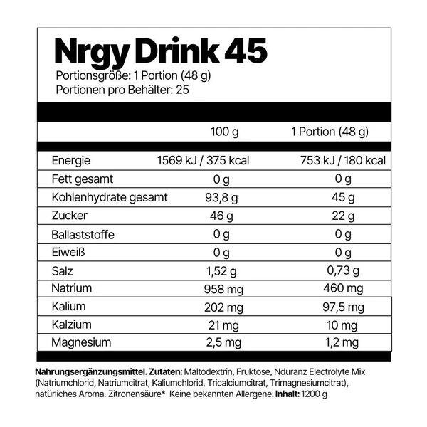 Boisson énergétique Endurance Nrgy Drink 45 3/7