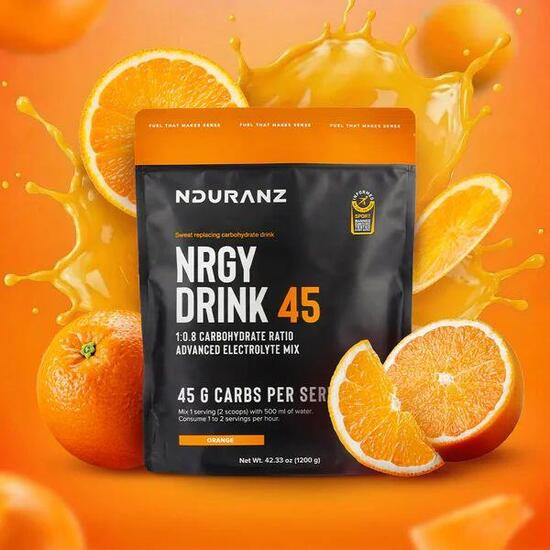 Nrgy Drink 45 Orange Kohlenhydrate Energie Triathlon Laufen Radf. Nduranz 1,2 kg