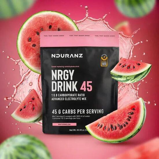 Nrgy Drink 45 Watermelon Kohlenhydrate Triathlon Laufen Radfahren Nduranz 1,2 kg