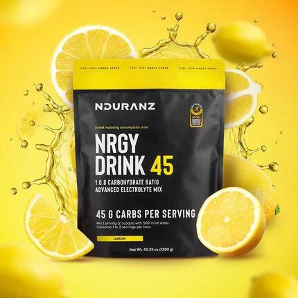 Nrgy Drink 45 Zitrone Kohlenhydrate Energie Triathlon Laufen Rad Nduranz 1,2 kg
