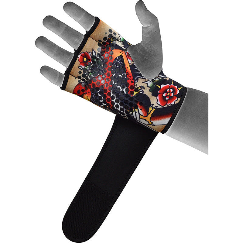 Gewichthebehandschuhe X2 T3 mit langem Riemen – L/XL 4/4
