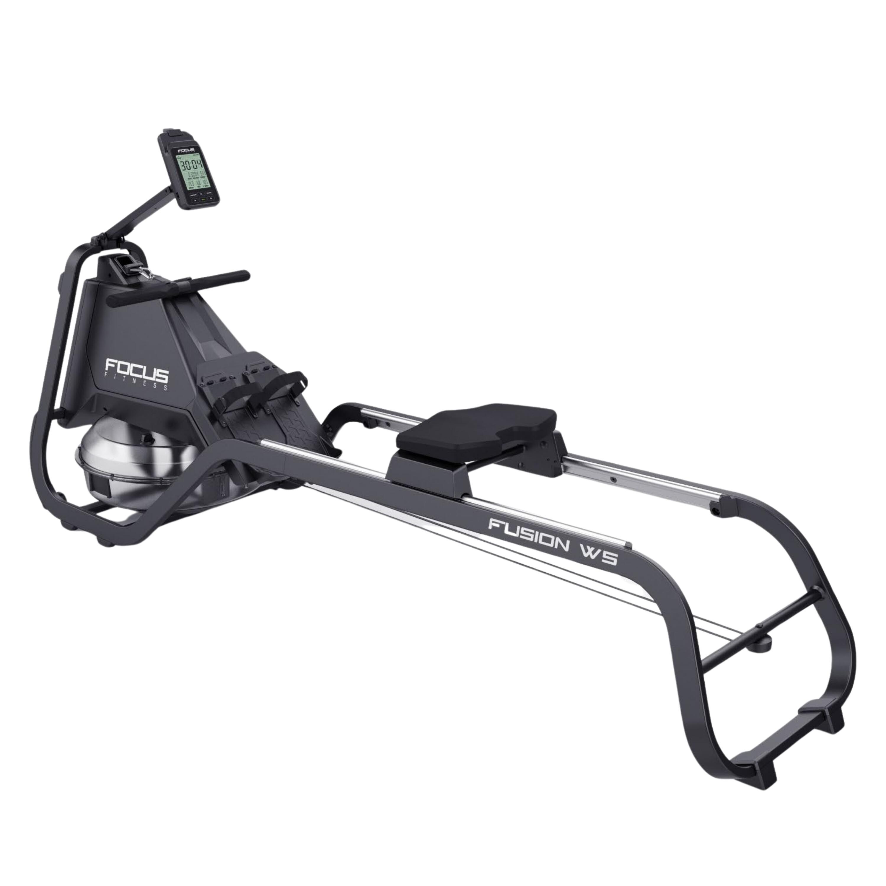 Roeitrainer met waterweerstand Focus Fitness Fusion W5 – Houten frame – Bluetoot 2/7