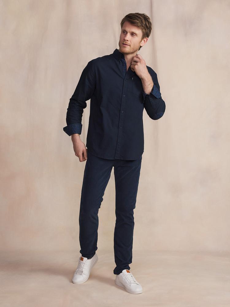 Camisa de Hombre TBS JANOV Azul Marino 3/5