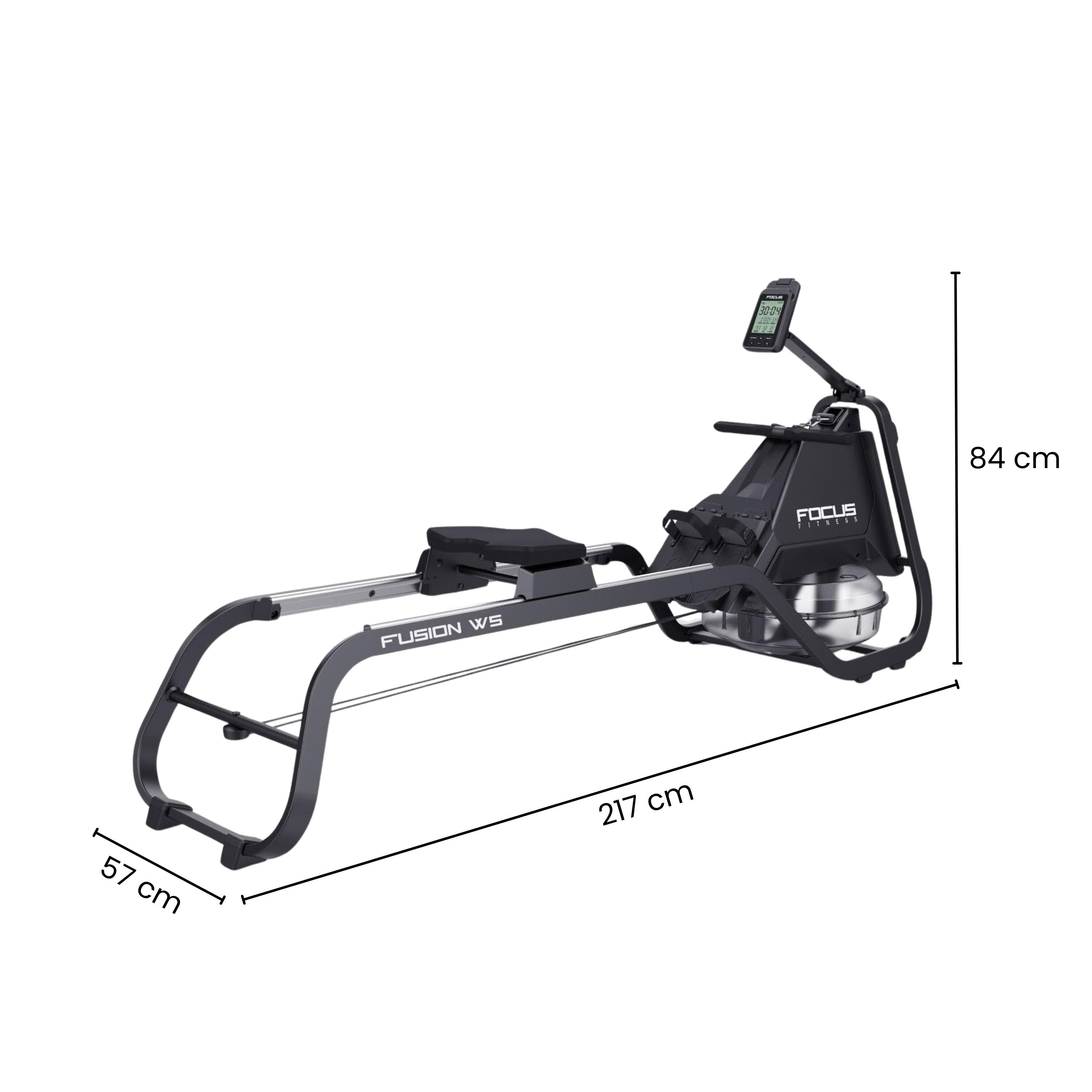 Roeitrainer met waterweerstand Focus Fitness Fusion W5 – Houten frame – Bluetoot 7/7