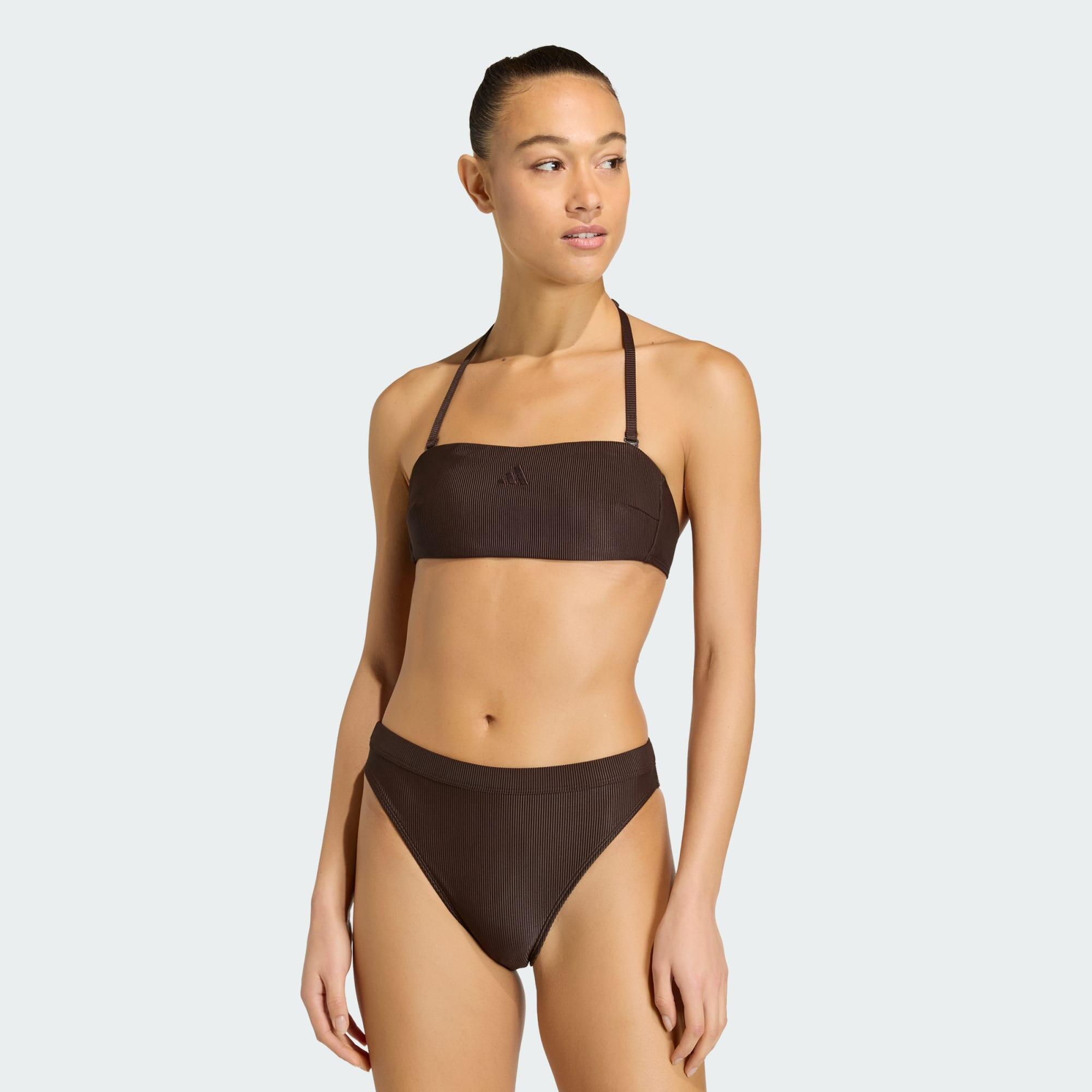 Prążkowany top od bikini z wkładkami bandeau Iconisea