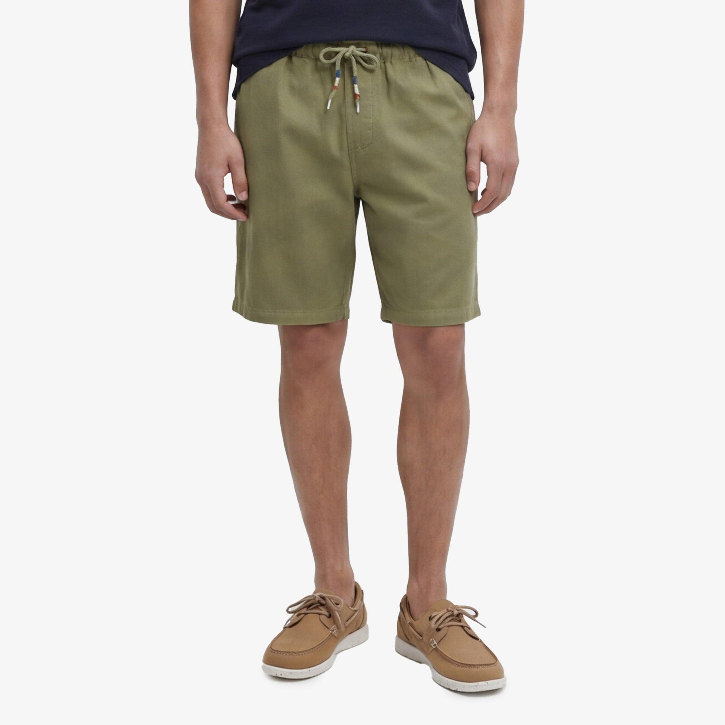 Bermudas 201 de algodón corte amplio verde oliva 2/5