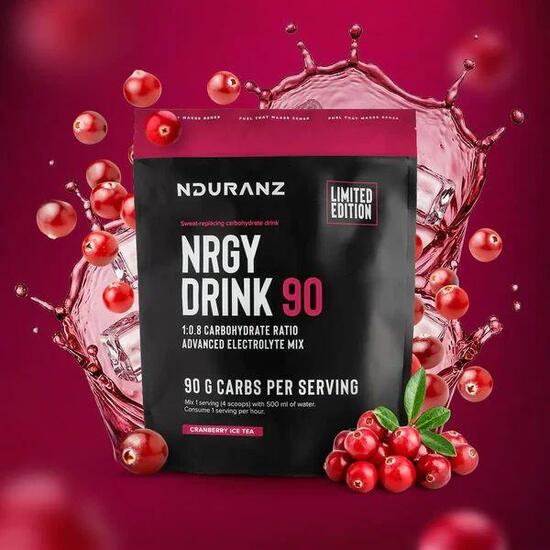 Nrgy Drink 90 Cranberry Ice Tea Kohlenhydrate Triathl. Laufen Rad Nduranz 1,2 kg