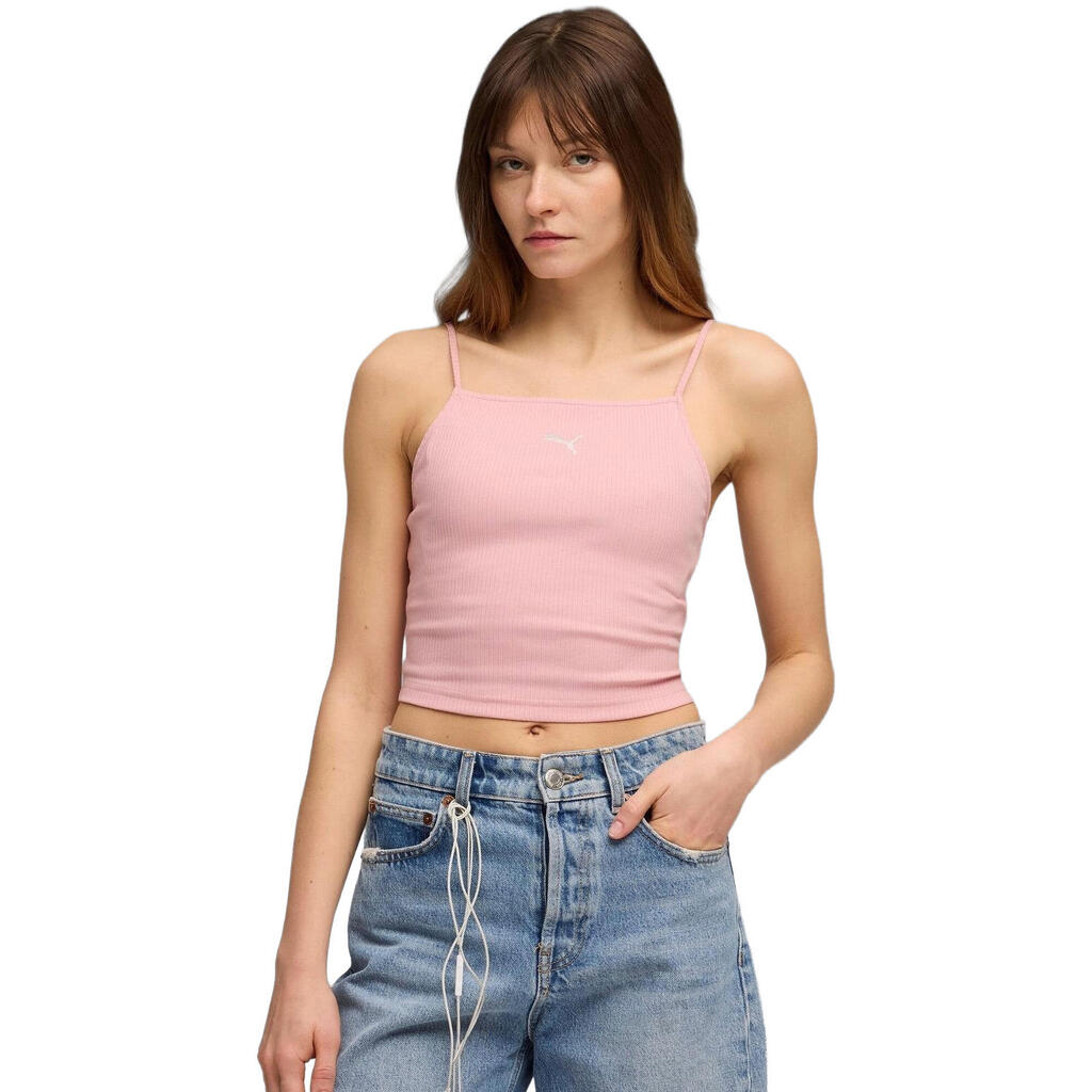 Потник Puma Wardrobe Ess Ribbed Tank Top, Розов, Жени
