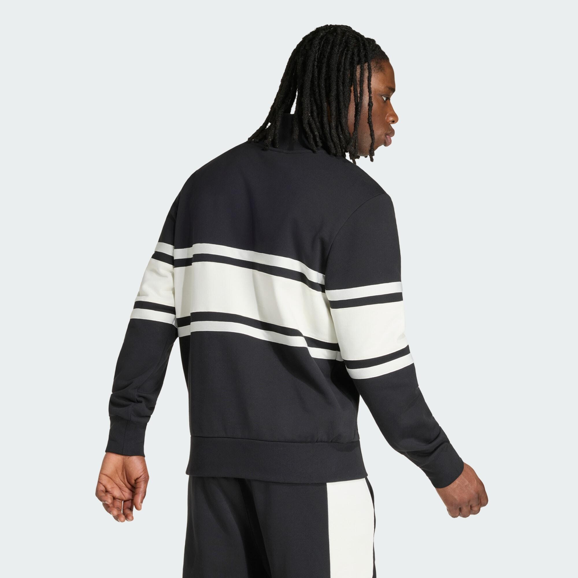 All Blacks Freizeitkleidung Sweatshirt mit Reißverschluss bis zur Brust 3/5