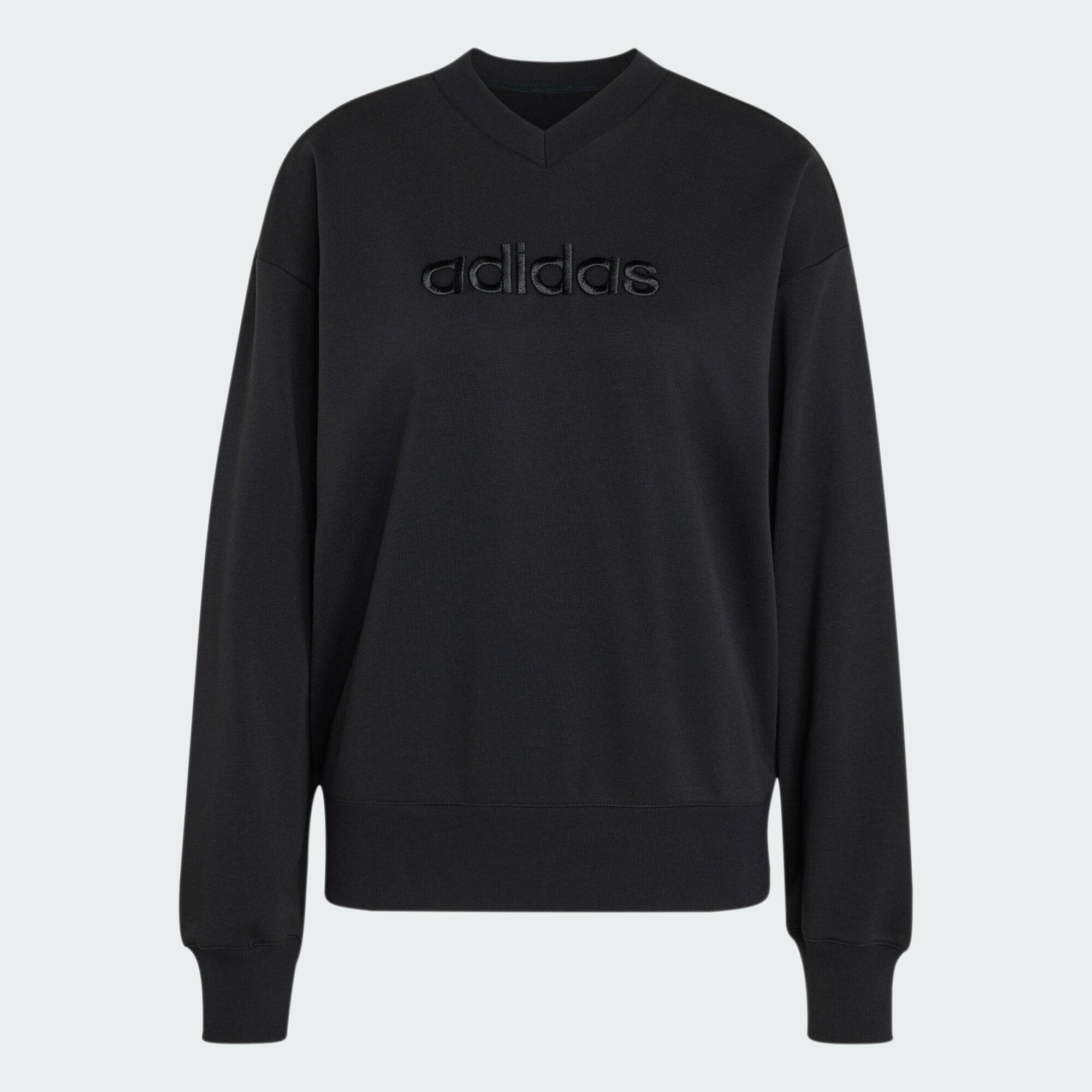 Seasonal Essentials Satin V-Neck Sweatshirt 2/5