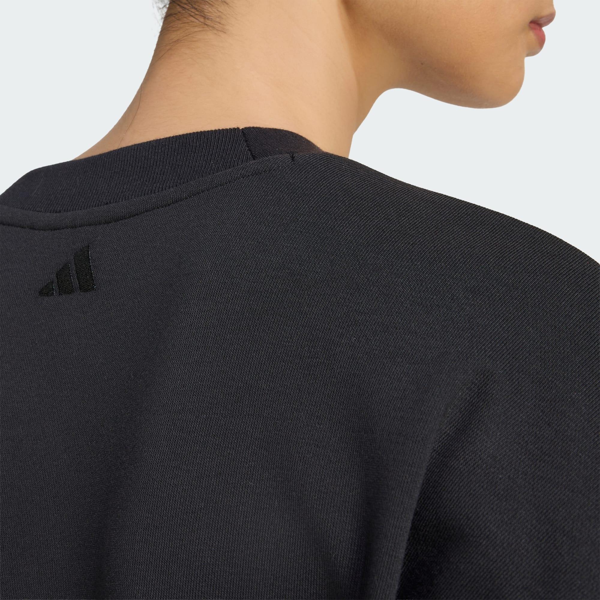 Seasonal Essentials Satin V-Neck Sweatshirt 5/5