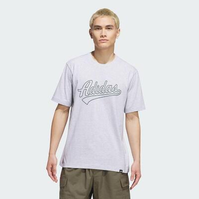 Varsity tailsweep graphic t-shirt