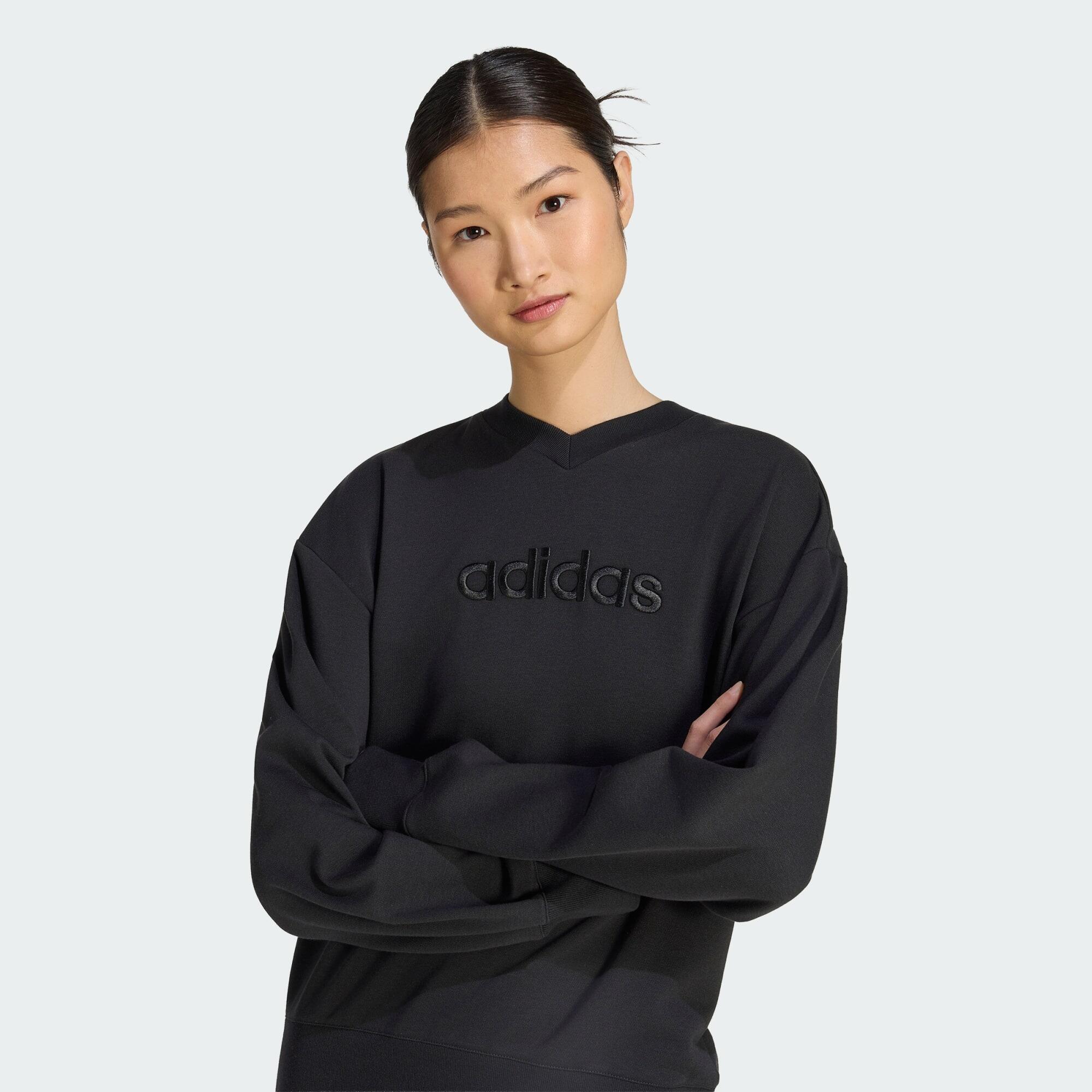 Seasonal Essentials Satin V-Neck Sweatshirt 4/5