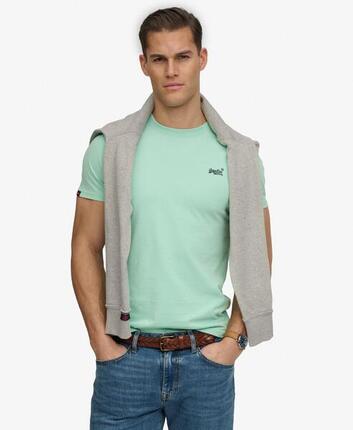 T-shirt Vert Homme Superdry Vintage LogoR6Ts