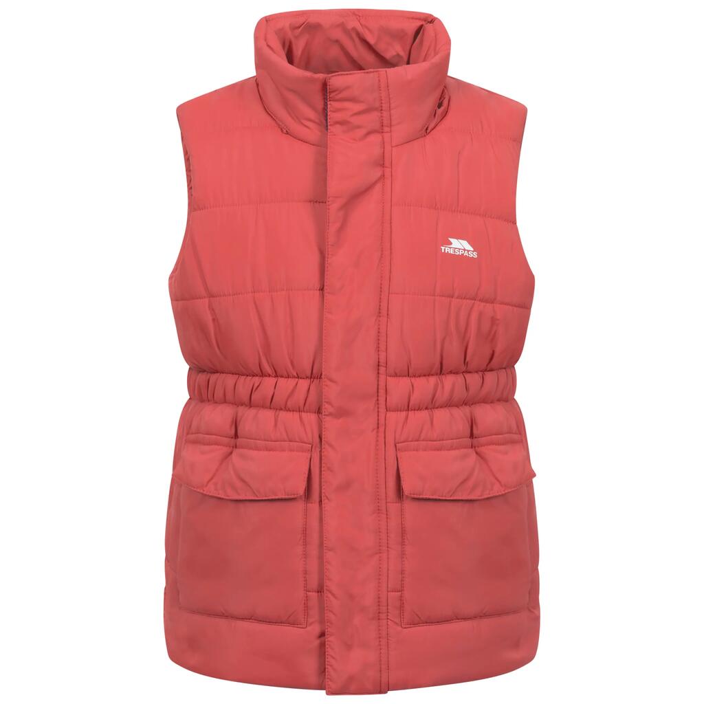 Girls Quilted Fold Away Hood Casual Gilet - Casster