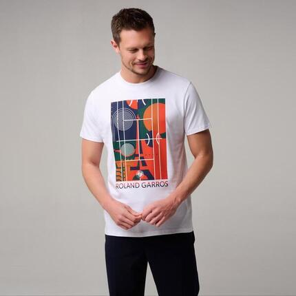 T-shirt Court Eiffel homme Roland-Garros - Blanc