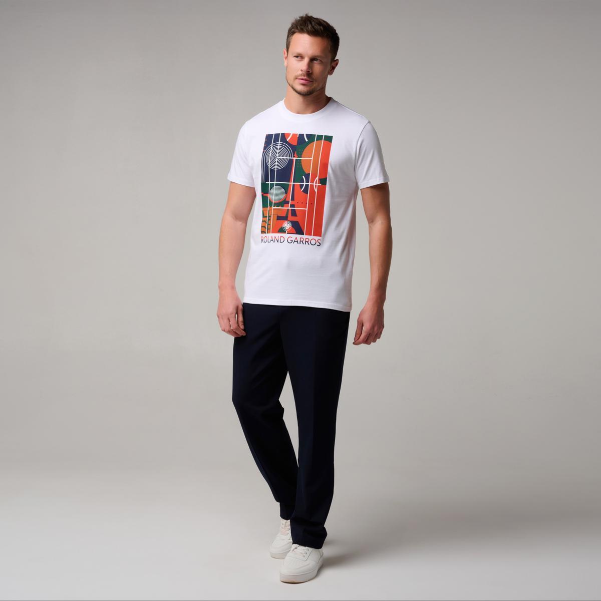 T-shirt Court Eiffel homme Roland-Garros - Blanc 3/5