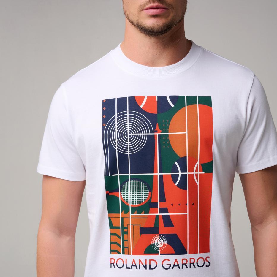 T-shirt Court Eiffel homme Roland-Garros - Blanc 2/5