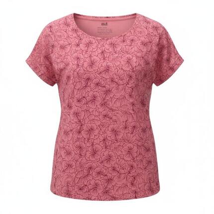 T-Shirt Hibiscus Flower T-Shirt Damen in Rosa